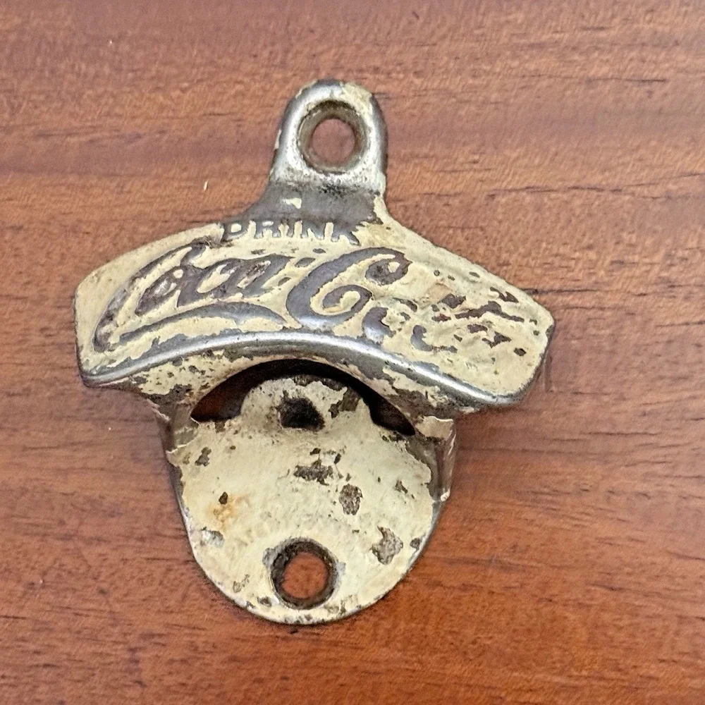 Vintage Coca-Cola Bottle Openers Lot of 2 Wall Mount Cast Metal, 5